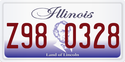 IL license plate Z980328