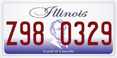 IL license plate Z980329