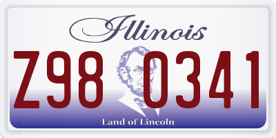 IL license plate Z980341