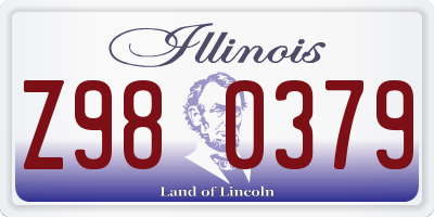 IL license plate Z980379