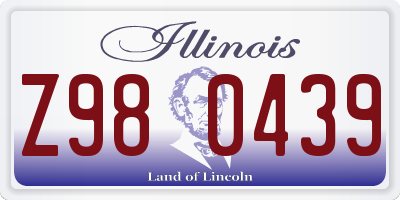 IL license plate Z980439