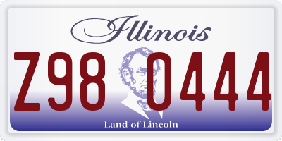 IL license plate Z980444