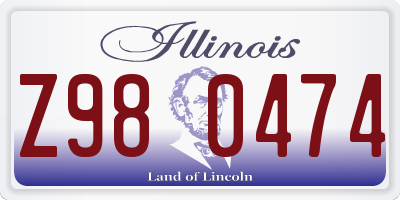 IL license plate Z980474