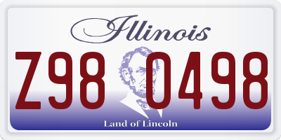 IL license plate Z980498
