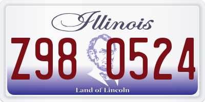 IL license plate Z980524