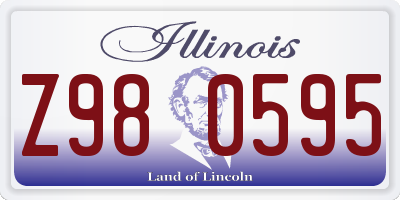 IL license plate Z980595