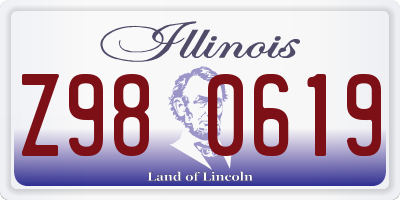 IL license plate Z980619
