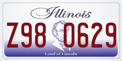 IL license plate Z980629