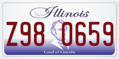 IL license plate Z980659