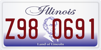 IL license plate Z980691