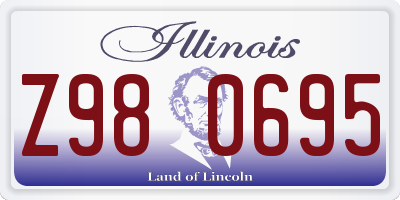 IL license plate Z980695