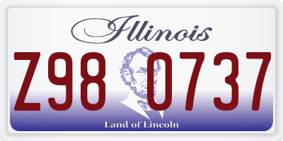IL license plate Z980737