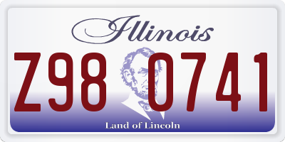 IL license plate Z980741
