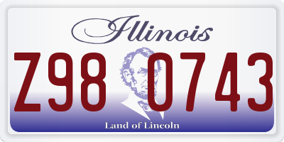 IL license plate Z980743