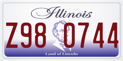 IL license plate Z980744