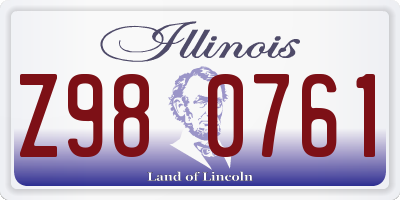 IL license plate Z980761