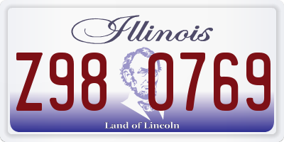 IL license plate Z980769