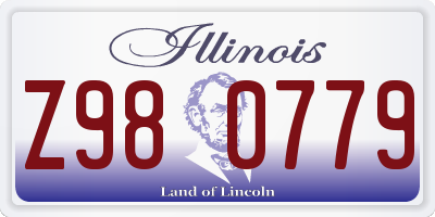IL license plate Z980779