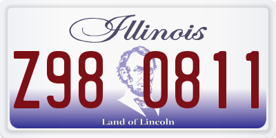 IL license plate Z980811