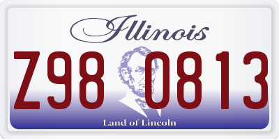 IL license plate Z980813