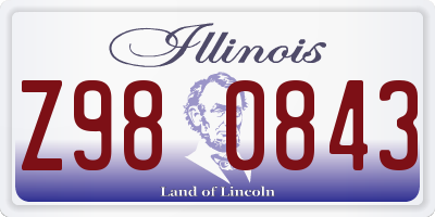 IL license plate Z980843