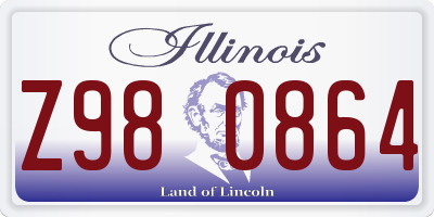 IL license plate Z980864