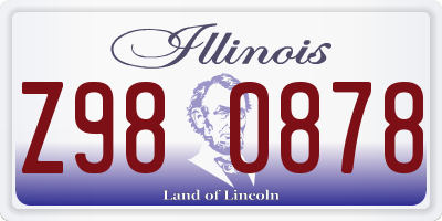 IL license plate Z980878