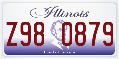 IL license plate Z980879