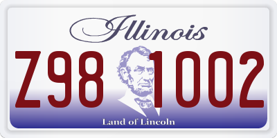 IL license plate Z981002