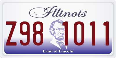 IL license plate Z981011