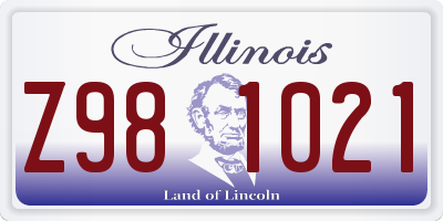IL license plate Z981021