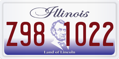 IL license plate Z981022