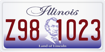 IL license plate Z981023