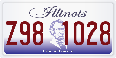 IL license plate Z981028