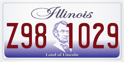 IL license plate Z981029