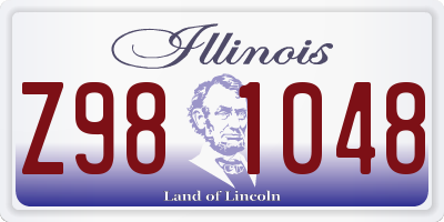 IL license plate Z981048