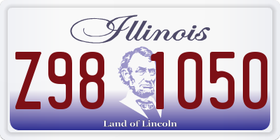 IL license plate Z981050