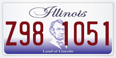IL license plate Z981051