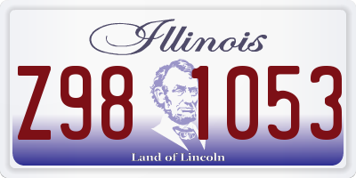 IL license plate Z981053