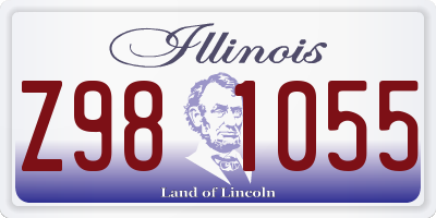 IL license plate Z981055