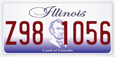 IL license plate Z981056