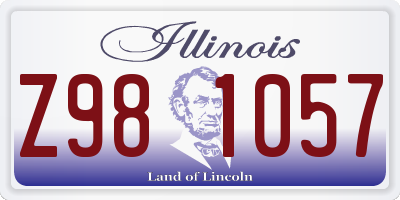 IL license plate Z981057