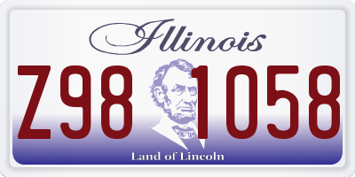 IL license plate Z981058