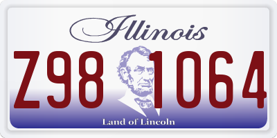 IL license plate Z981064