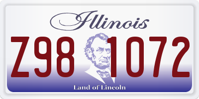 IL license plate Z981072