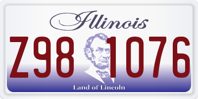 IL license plate Z981076