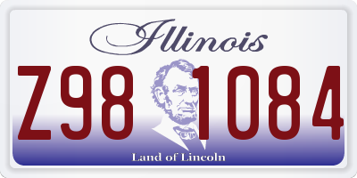 IL license plate Z981084