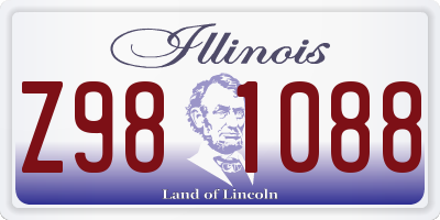 IL license plate Z981088