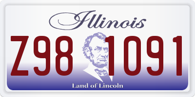 IL license plate Z981091