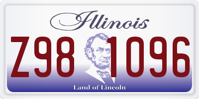 IL license plate Z981096